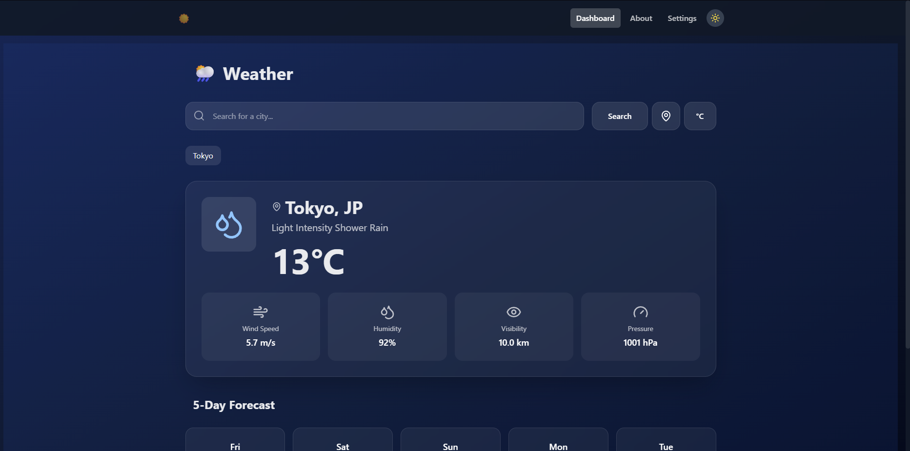 Weather Dashboard - Image 1